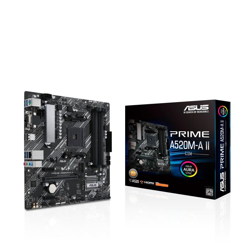 MOTHERBOARD ASUS (PRIME A520M-A II/CSM) SOCKET AM4,4*DDR4,HDMI,DP,VGA,PCIE-3.0,M.2,MICRO ATX image 12